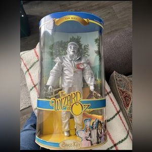Wizard of Oz Tin Man Doll Porcelain NIB Brass key Keep Sakes